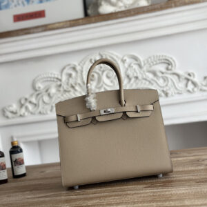 hm0626 Hermes Birkin Top Handle Bag Trench Gray Gray Silver Hardware