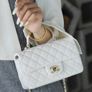 bag0317 Chanel Classic Flap White