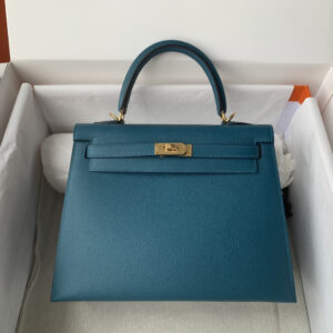 hm0838 Hermes Kelly Top Handle Bag Silver Hardware