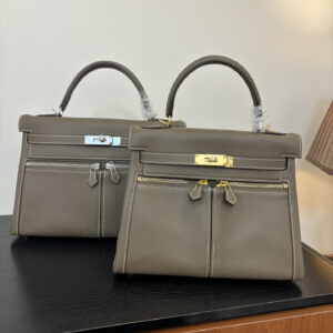 hm0842 Hermes Kelly Top Handle Bag Silver Hardware