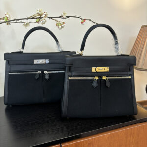 hm0844 Hermes Kelly Top Handle Bag Silver Hardware