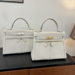 hm0846 Hermes Kelly Top Handle Bag Silver Hardware
