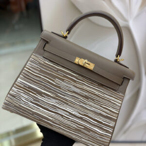 hm0853 Hermes Kelly Top Handle Bag Silver Hardware