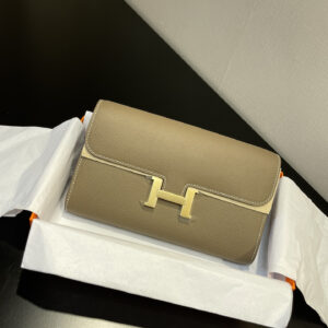 hm0856 Hermes Kelly Top Handle Bag Etoupe Gray Gray Gold Hardware