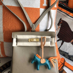 hm0857 Hermes Kelly Top Handle Bag Etoupe Gray Gray Silver Hardware
