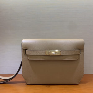 hm0863 Hermes Kelly Top Handle Bag Milk Tea Milk Tea Silver Hardware