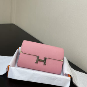 hm0880 Hermes Kelly Top Handle Bag Pink Silver Hardware