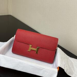 hm0886 Hermes Kelly Top Handle Bag Red Gold Hardware
