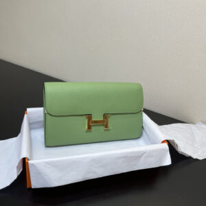 hm0890 Hermes Kelly Top Handle Bag Green Gold Hardware