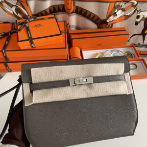 hm0905 Hermes Kelly Top Handle Bag Etain Gray Gray