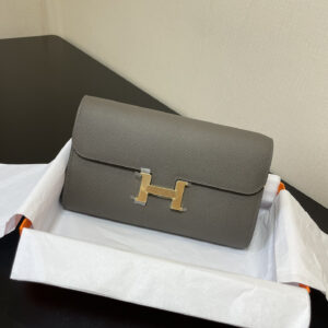 hm0906 Hermes Kelly Top Handle Bag Etain Gray Gray Gold Hardware