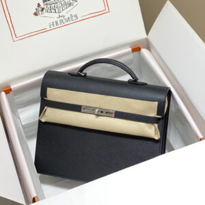 hm0914 Hermes Kelly Top Handle Bag Black