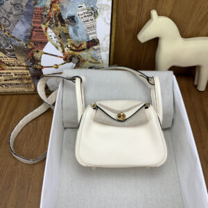 hm0959 Hermes Lindy Top Handle Bag Sesame White Gold Hardware