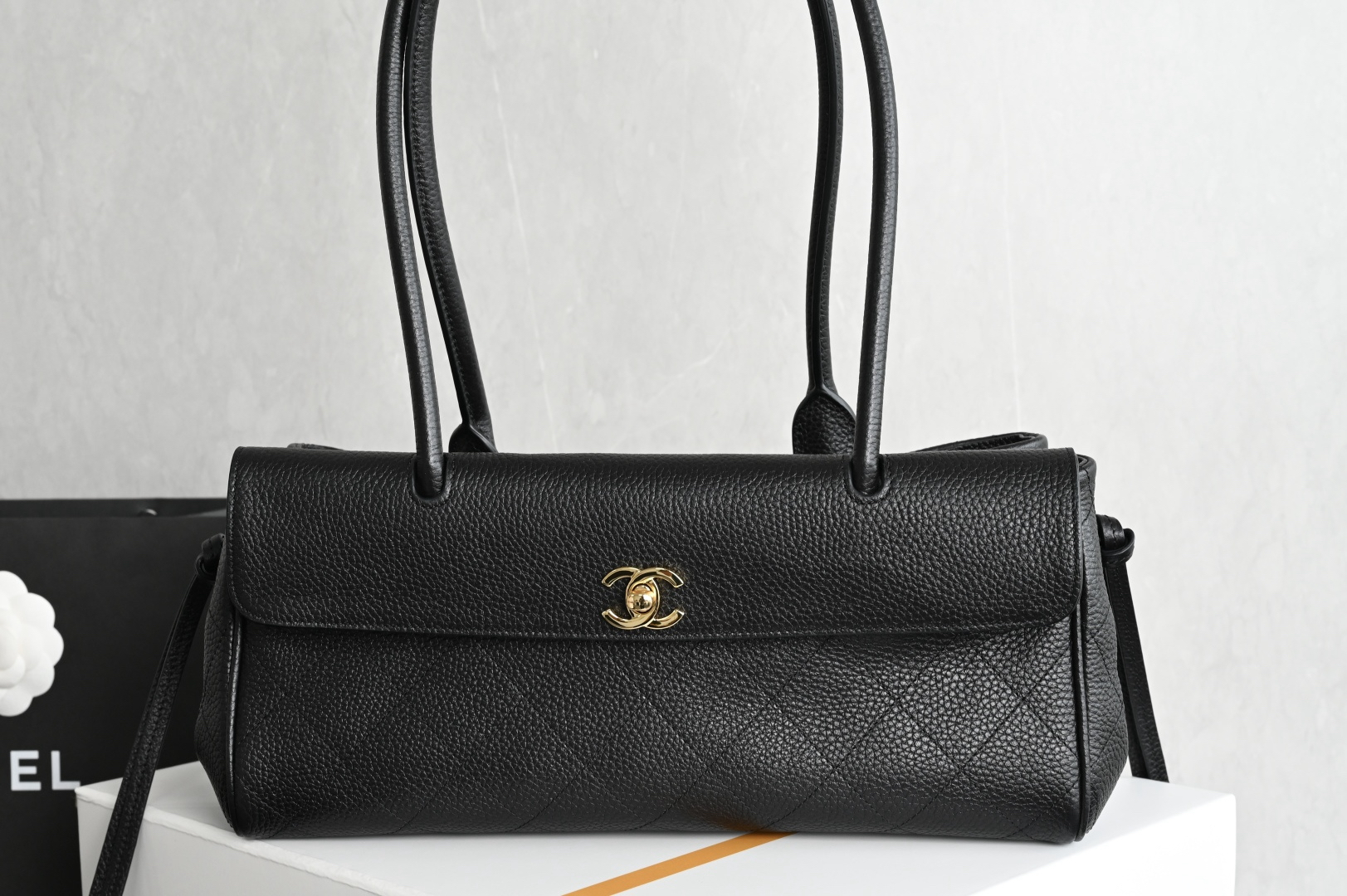 bag0344 Chanel Bag Small Black Gold Hardware