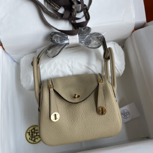 hm0968 Hermes Lindy Top Handle Bag Trench Gray Gray Gold Hardware