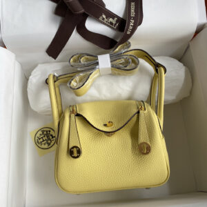 hm0970 Hermes Lindy Top Handle Bag Yellow Gold Hardware