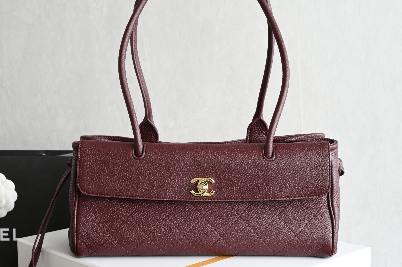 bag0346 Chanel Bag Small Red Gold Hardware
