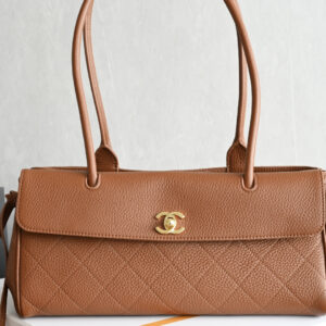 bag0348 Chanel Bag Small Brown Gold Hardware