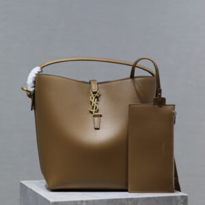 ysl0089 YSL 742828 Bucket Bag Milk Tea