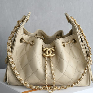 bag0355 Chanel Hobo Apricot Gold Hardware