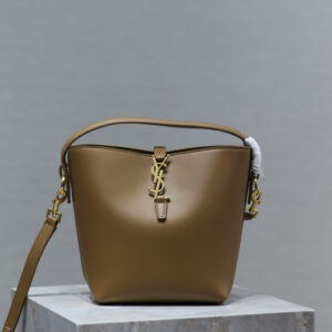 ysl0108 YSL 749036 Bucket Bag Small Milk Tea