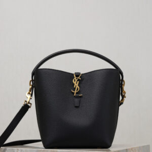 ysl0115 YSL 749036 Bucket Bag Small Black Gold Hardware