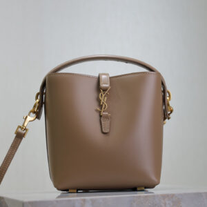 ysl0124 YSL 765870 Bucket Bag Mini Milk Tea