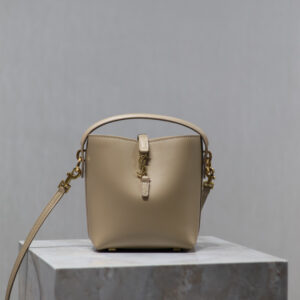 ysl0125 YSL 765870 Bucket Bag Mini Beige