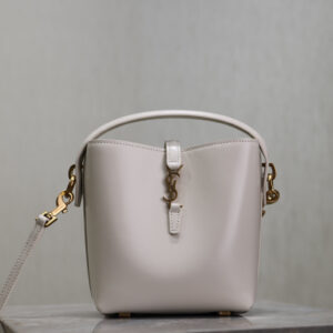 ysl0126 YSL 765870 Bucket Bag Mini White