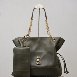 ysl0208 YSL JAMIE Bucket Bag Green Gold Hardware