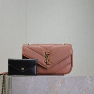 ysl0279 YSL LOULOU Card Holder Mini Pink