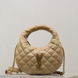 ysl0340 YSL 871329 Hobo Bag Mini Beige Gold Hardware