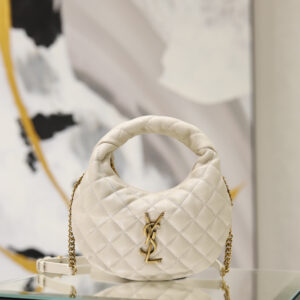 ysl0342 YSL 871329 Hobo Bag Mini White Gold Hardware