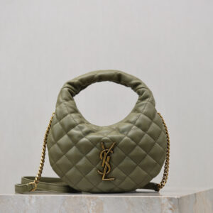 ysl0343 YSL 871329 Hobo Bag Mini Green Gold Hardware