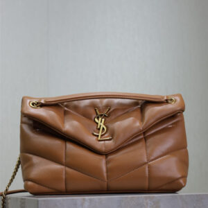 ysl0615 YSL LOULOU Shoulder Bag Caramel Gold Hardware