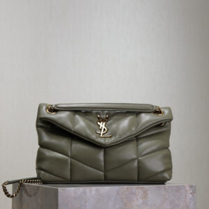 ysl0618 YSL LOULOU Shoulder Bag Green Gold Hardware