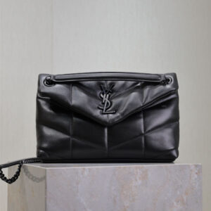 ysl0619 YSL LOULOU Shoulder Bag Black