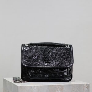 ysl0663 YSL NIKI Shoulder Bag Black Silver Hardware