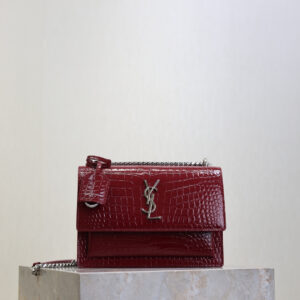ysl0665 YSL SUNSET Shoulder Bag Silver Hardware