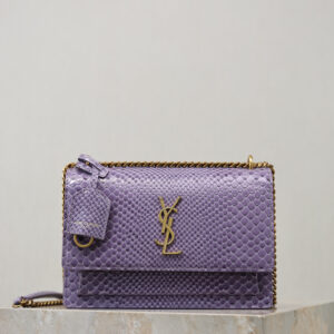 ysl0667 YSL SUNSET Shoulder Bag Purple