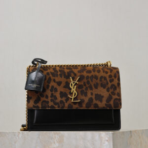 ysl0669 YSL SUNSET Shoulder Bag Black