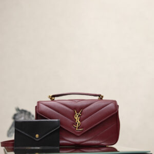ysl0681 YSL LOULOU Top Handle Bag Gold Hardware