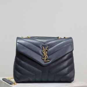 ysl0683 YSL LOULOU Top Handle Bag Blue