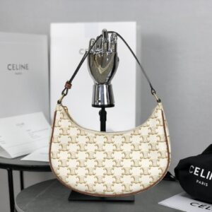 cel0005 Celine Triomphe Ava Brown Hobo Bag
