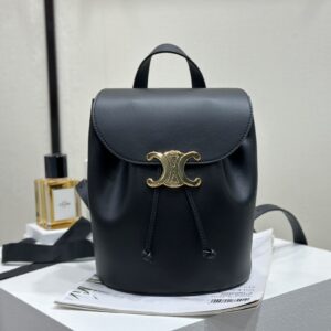 cel0014 Celine Triomphe Bonnie Black Backpack