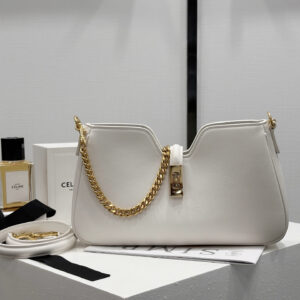 cel0015 Celine Camille White Top Handle Bag
