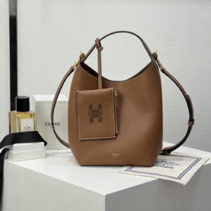 cel0095 Celine Bucket Brown Bucket Bag