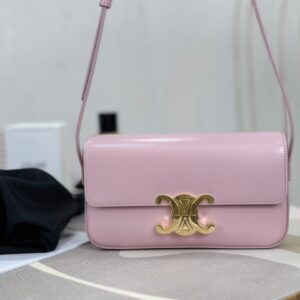cel0109 Celine Triomphe Ava Pink Hobo Bag