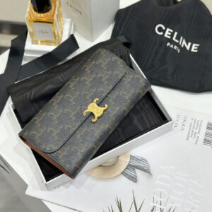 cel0131 Celine Triomphe Wallet Brown