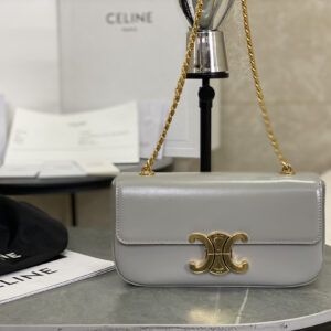 cel0132 Celine Triomphe Ava Gray Hobo Bag